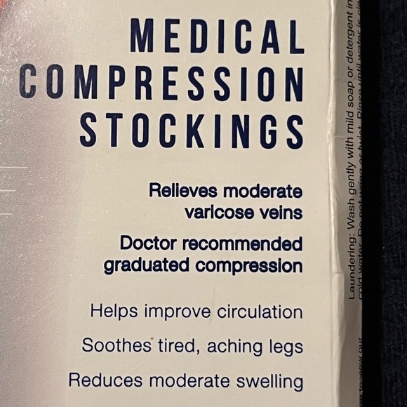 NEW Truform Men’s Black Compression Stockings Socks - Picture 4 of 9